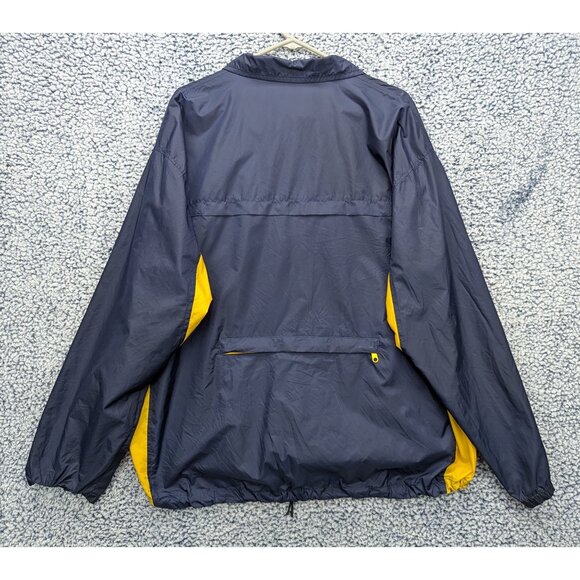 Y2K Aeropostale Windbreaker Jacket Mens L Relaxed Colorblock Track Baggy Blue - Picture 2 of 13